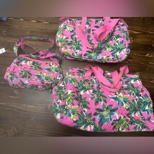 Vera Bradley 3 piece set Tropical Paradise Print NWOT